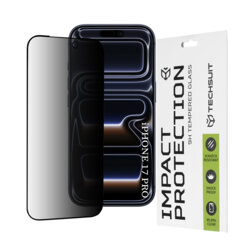 Folie sticla iPhone 17 Pro Techsuit 111D Privacy Full Glue, negru