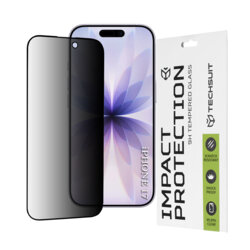 Folie sticla iPhone 17 Techsuit 111D Privacy Full Glue, negru