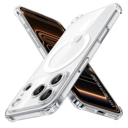Husa iPhone 17 Pro Max Techsuit Shockproof Clear Silicone MagSafe, transparenta