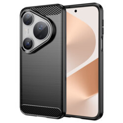 Husa Huawei Pura 80 Pro Techsuit Carbon Silicone, negru