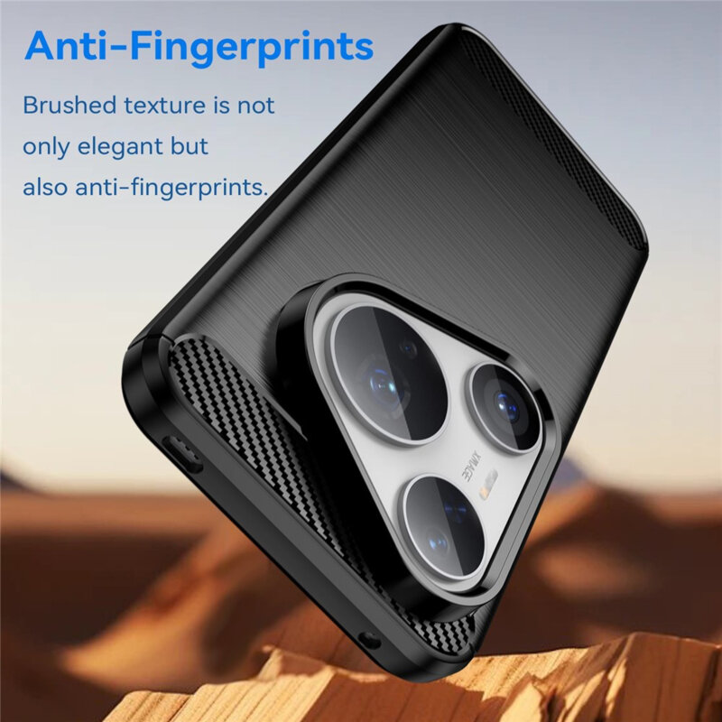 Husa Huawei Pura 80 Ultra Techsuit Carbon Silicone, negru