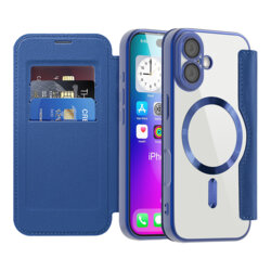 Husa iPhone 17 Techsuit SmartMag Book Case, albastru