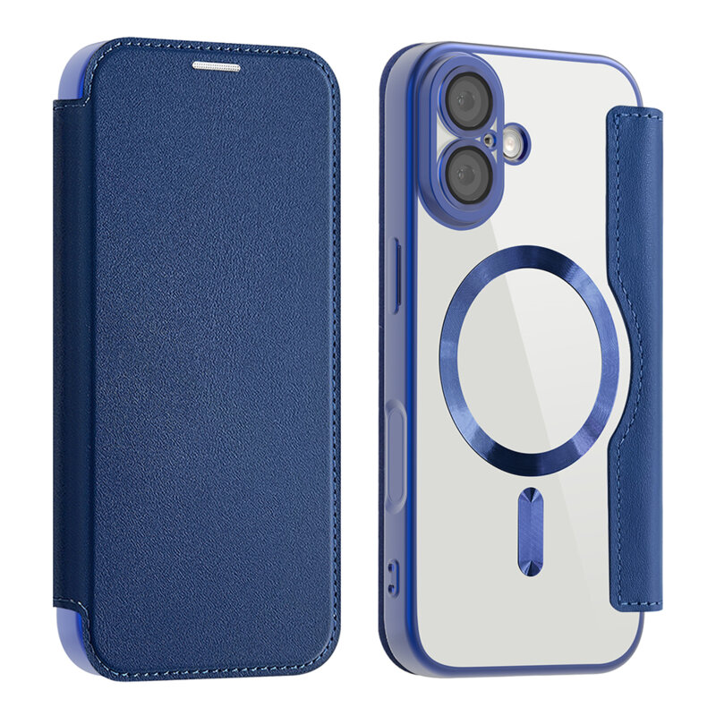 Husa iPhone 17 Techsuit SmartMag Book Case, albastru
