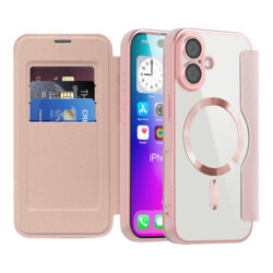 Husa iPhone 17 Techsuit SmartMag Book Case, roz