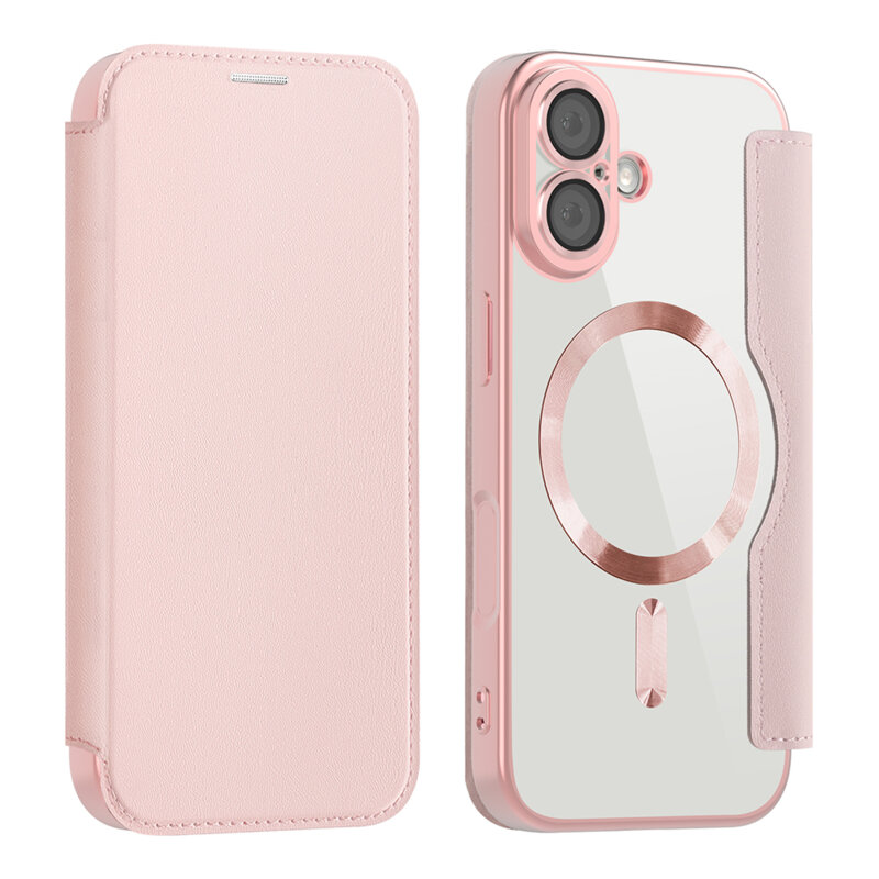 Husa iPhone 17 Techsuit SmartMag Book Case, roz