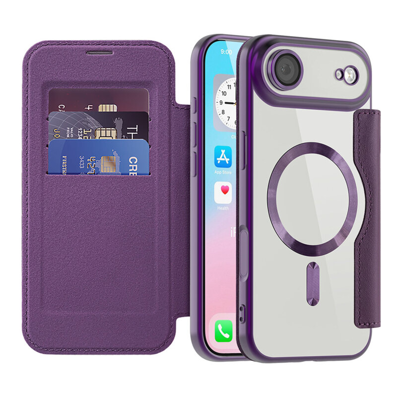 Husa iPhone 17 Air Techsuit SmartMag Book Case, mov