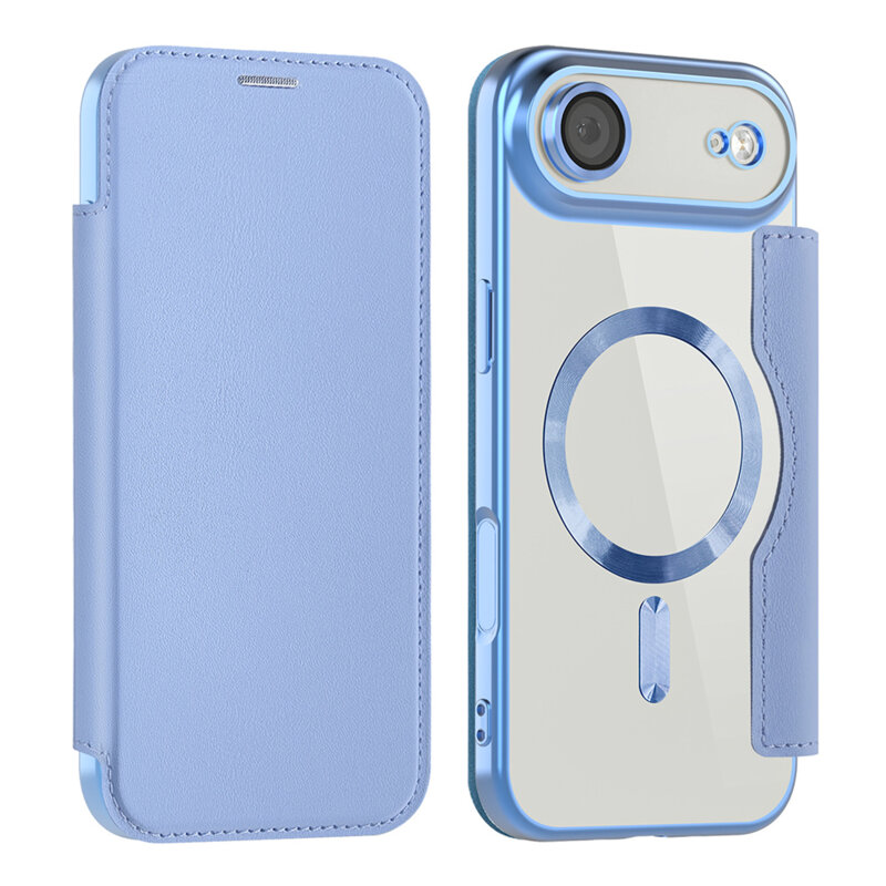 Husa iPhone 17 Air Techsuit SmartMag Book Case, bleu
