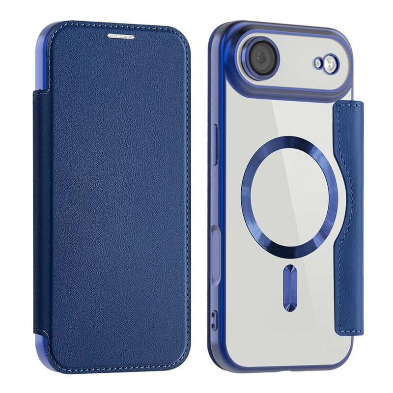 Husa iPhone 17 Air Techsuit SmartMag Book Case, albastru