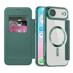 Husa iPhone 17 Air Techsuit SmartMag Book Case, verde
