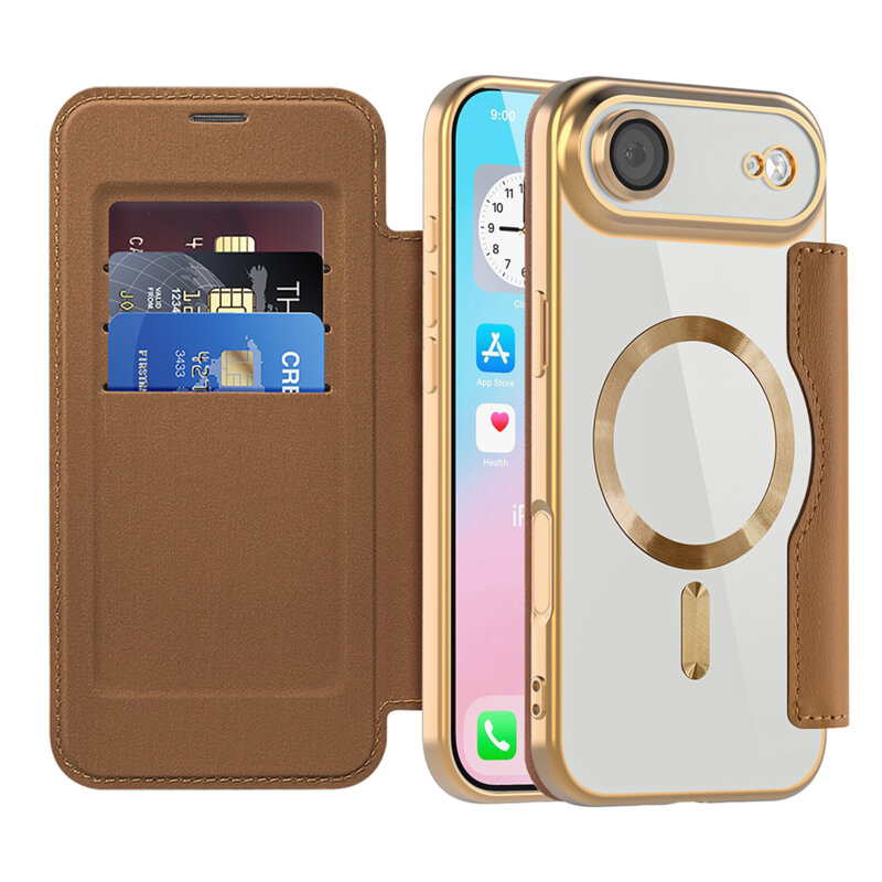 Husa iPhone 17 Air Techsuit SmartMag Book Case, maro