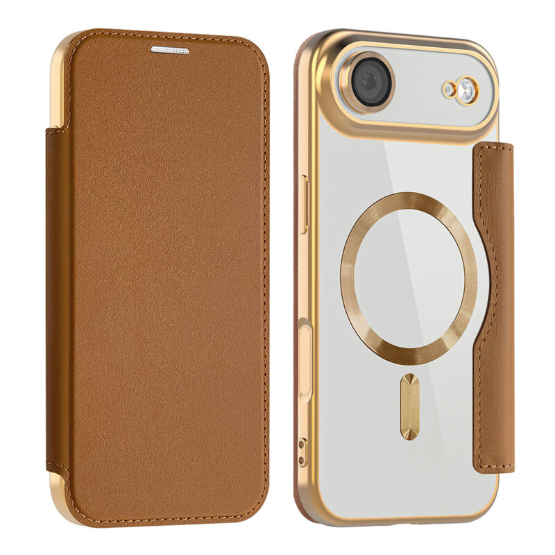 Husa iPhone 17 Air Techsuit SmartMag Book Case, maro