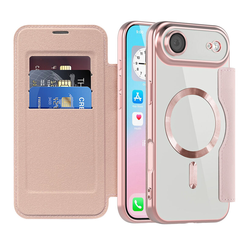 Husa iPhone 17 Air Techsuit SmartMag Book Case, roz