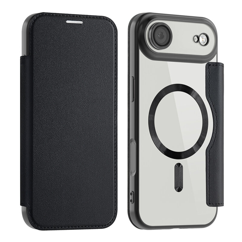 Husa iPhone 17 Air Techsuit SmartMag Book Case, negru
