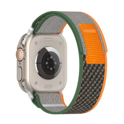 Curea Apple Watch 11 42mm Techsuit, Green / Orange, W039