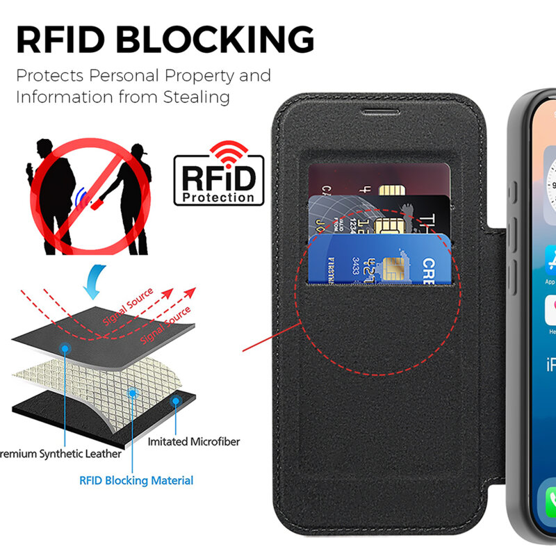 Husa iPhone 17 Pro Max Techsuit SmartMag Book Case, roz