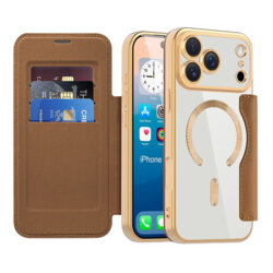 Husa iPhone 17 Pro Techsuit SmartMag Book Case, maro