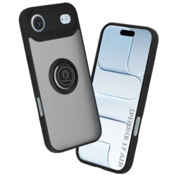 Husa iPhone 17 Air Techsuit Glinth cu inel suport stand magnetic, negru