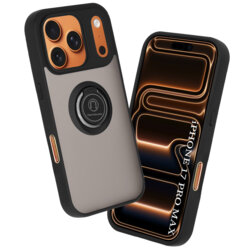Husa iPhone 17 Pro Max Techsuit Glinth cu inel suport stand magnetic, negru
