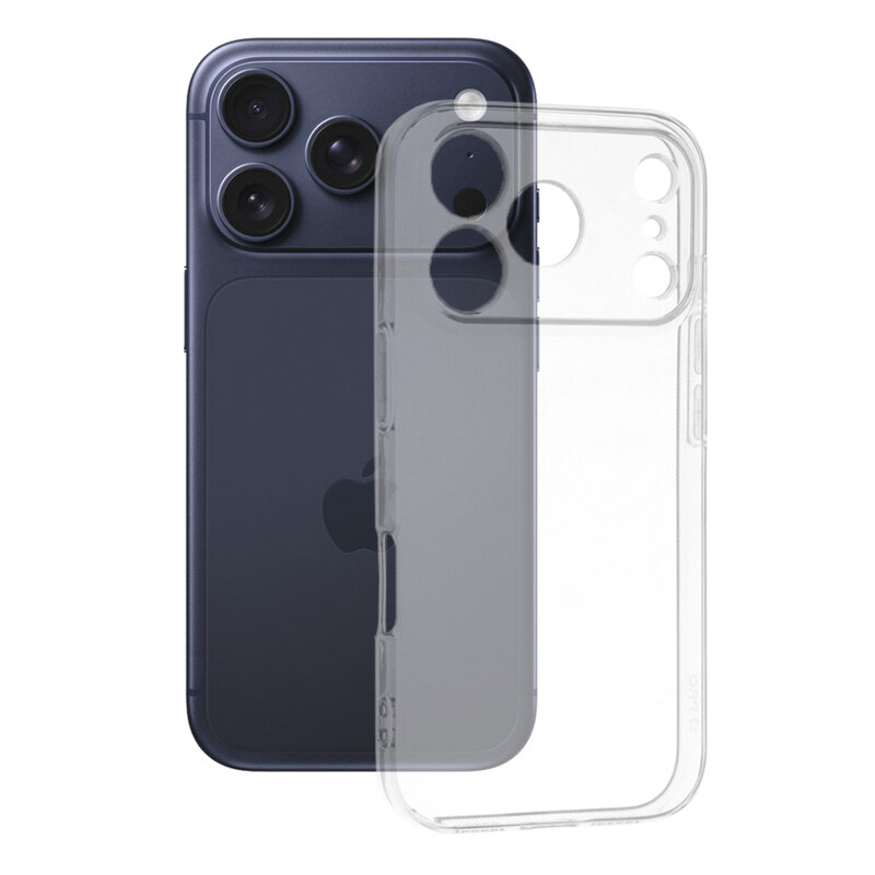 Husa iPhone 17 Pro Techsuit Clear Silicone, transparenta