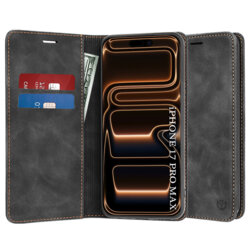 Husa piele iPhone 17 Pro Max Techsuit Confy Cover, negru