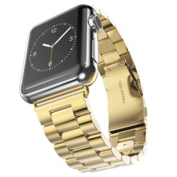 Curea Apple Watch SE 3 44mm Techsuit, auriu, W036