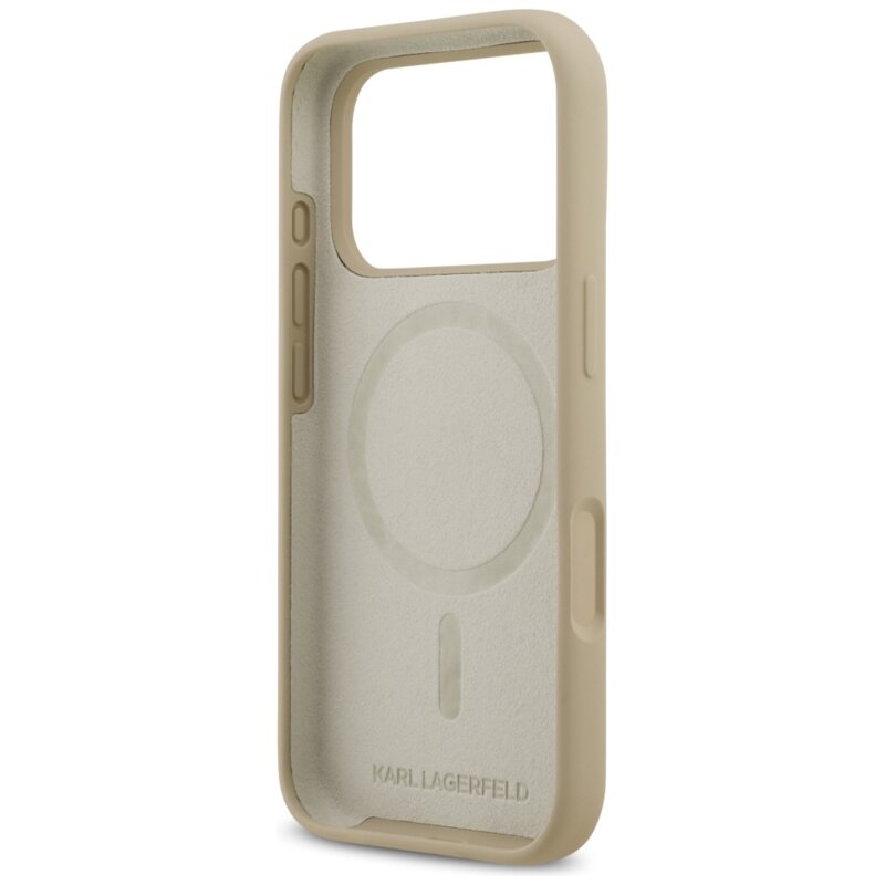 Husa Karl Lagerfeld iPhone 17 Pro Silicone Sketch & Logo, Karl, maro, KLHMP17LSKIGROW