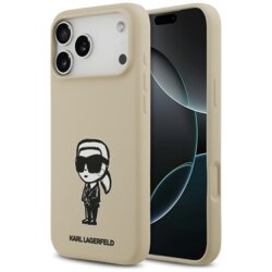 Husa Karl Lagerfeld iPhone 17 Pro Max Silicone Sketch & Logo, Kar, maro, KLHMP17XSKIGROW