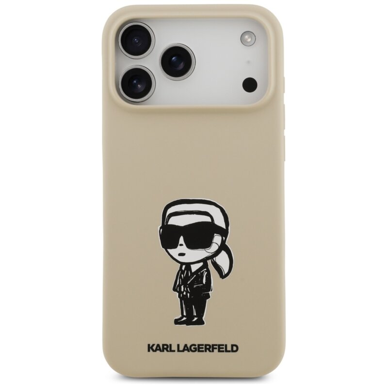 Husa Karl Lagerfeld iPhone 17 Pro Max Silicone Sketch & Logo, Kar, maro, KLHMP17XSKIGROW