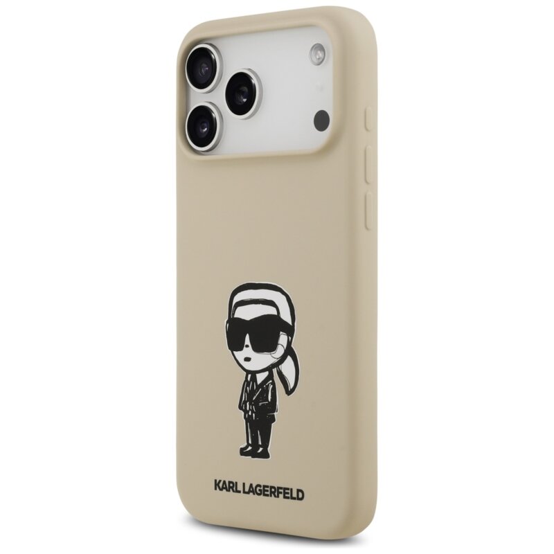 Husa Karl Lagerfeld iPhone 17 Pro Max Silicone Sketch & Logo, Kar, maro, KLHMP17XSKIGROW