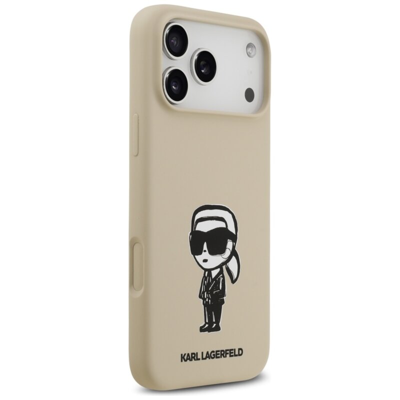 Husa Karl Lagerfeld iPhone 17 Pro Max Silicone Sketch & Logo, Kar, maro, KLHMP17XSKIGROW
