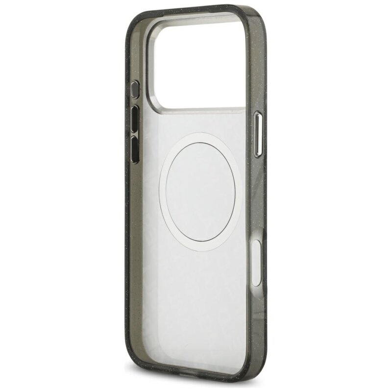 Husa Karl Lagerfeld iPhone 17 Pro Max Glitter MagSafe, Karl&Choupette Head, negru, KLHMP17XHMKBKCHOK