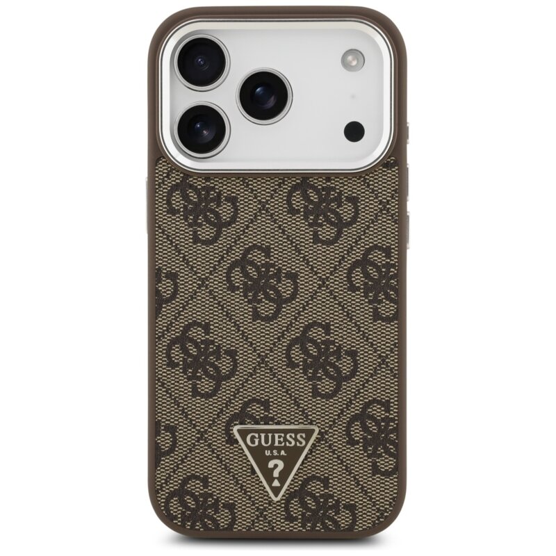 Husa originala Guess iPhone 17 Pro Hardcase 4G Triangle Logo MagSafe, maro, GUHMP17LP4TSRCMW