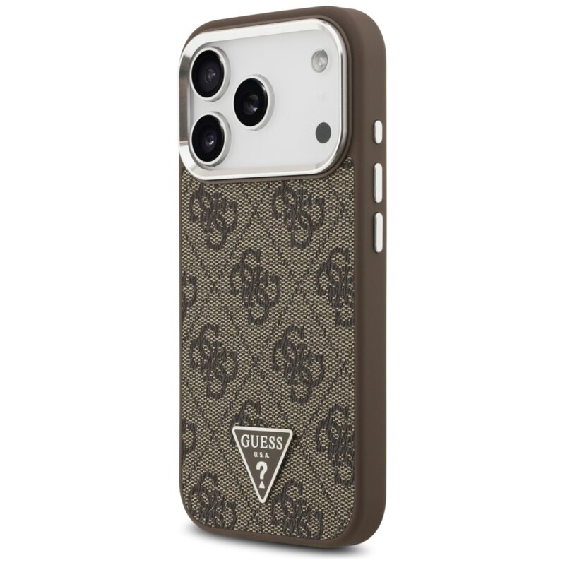 Husa originala Guess iPhone 17 Pro Hardcase 4G Triangle Logo MagSafe, maro, GUHMP17LP4TSRCMW