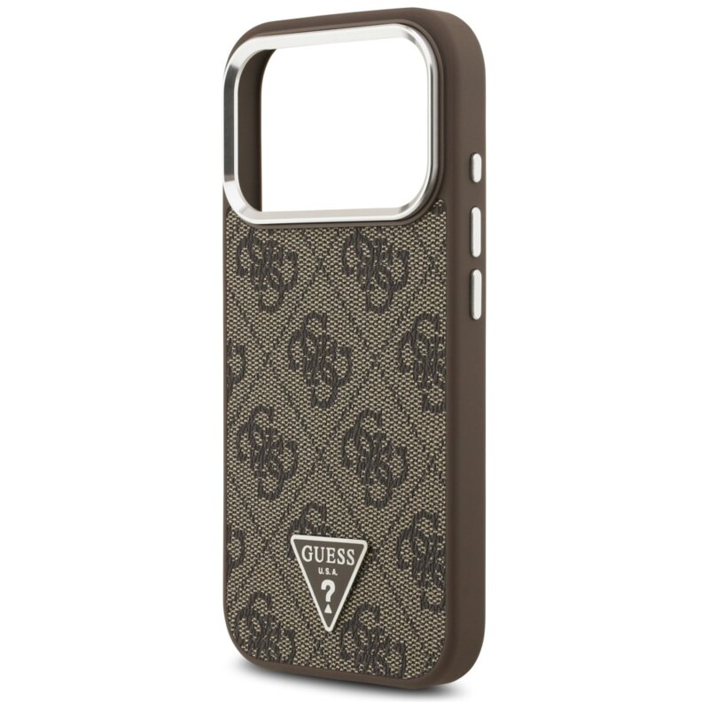 Husa originala Guess iPhone 17 Pro Hardcase 4G Triangle Logo MagSafe, maro, GUHMP17LP4TSRCMW