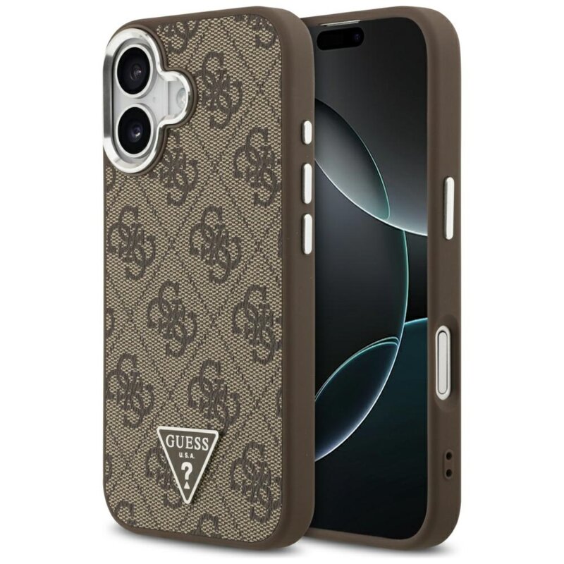 Husa originala Guess iPhone 17 Hardcase 4G Triangle Logo MagSafe, maro, GUHMP17SP4TSRCMW