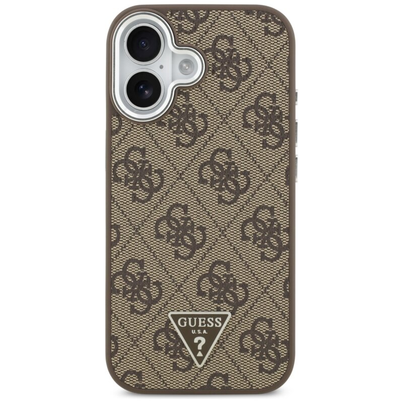 Husa originala Guess iPhone 17 Hardcase 4G Triangle Logo MagSafe, maro, GUHMP17SP4TSRCMW