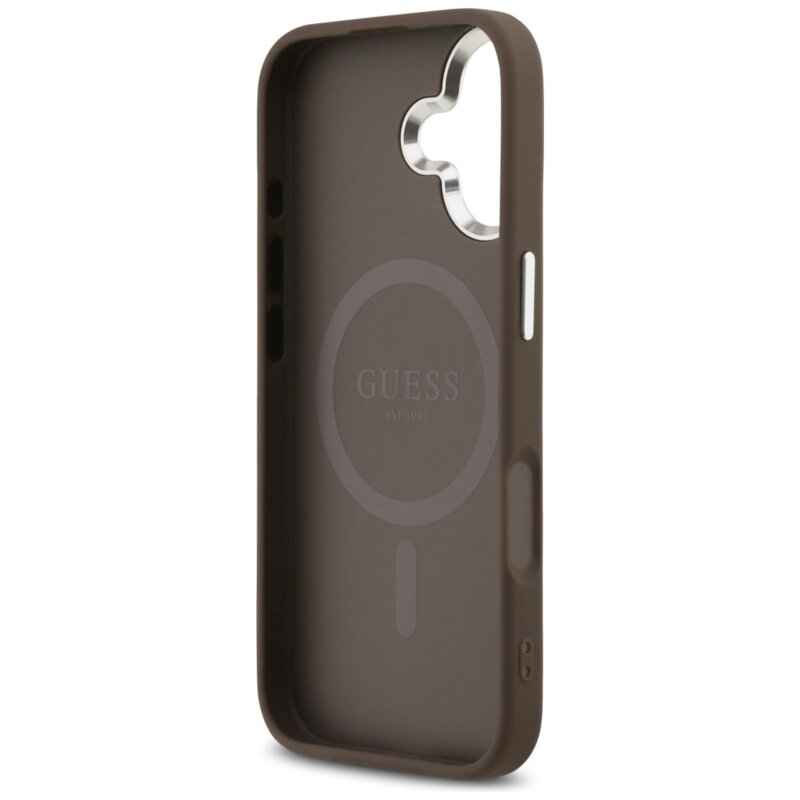 Husa originala Guess iPhone 17 Hardcase 4G Triangle Logo MagSafe, maro, GUHMP17SP4TSRCMW