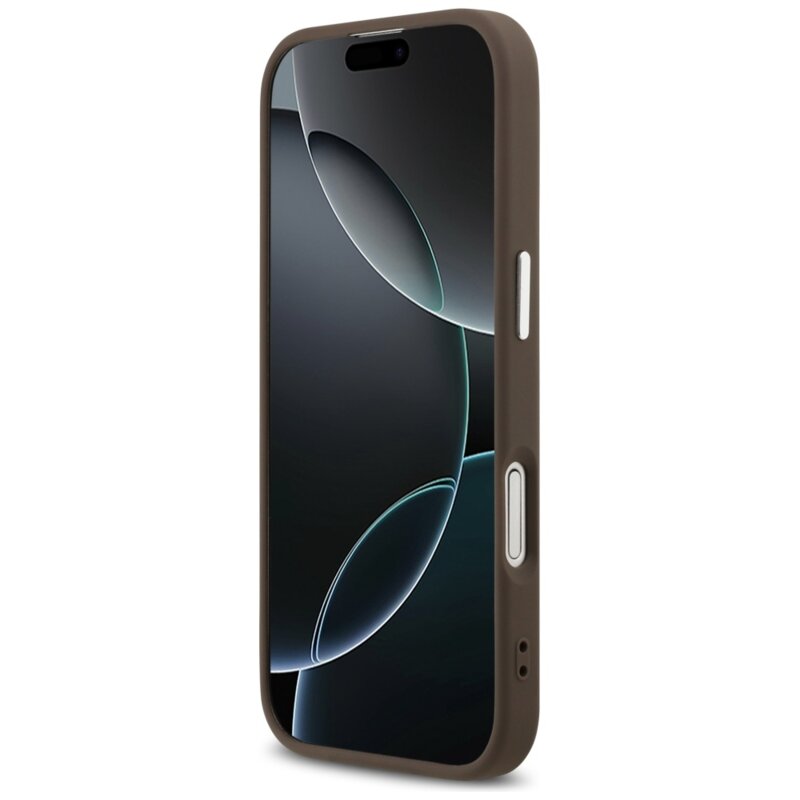 Husa originala Guess iPhone 17 Hardcase 4G Triangle Logo MagSafe, maro, GUHMP17SP4TSRCMW