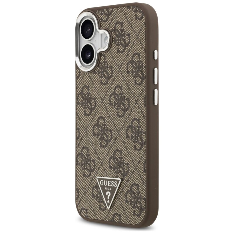 Husa originala Guess iPhone 17 Hardcase 4G Triangle Logo MagSafe, maro, GUHMP17SP4TSRCMW