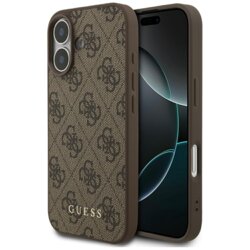 Husa originala Guess iPhone 17 Hardcase 4G Classic, maro, GUHCP17SG4GFBR