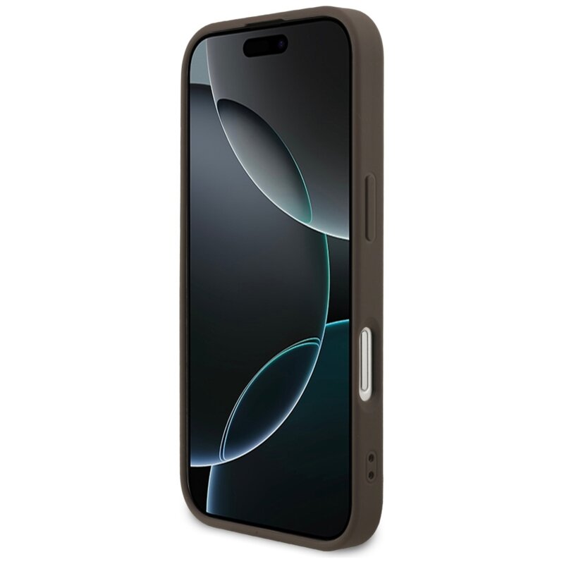Husa originala Guess iPhone 17 Hardcase 4G Classic, maro, GUHCP17SG4GFBR