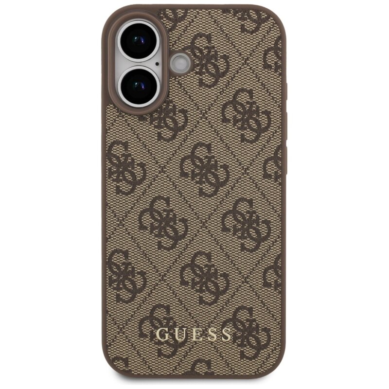 Husa originala Guess iPhone 17 Hardcase 4G Classic, maro, GUHCP17SG4GFBR
