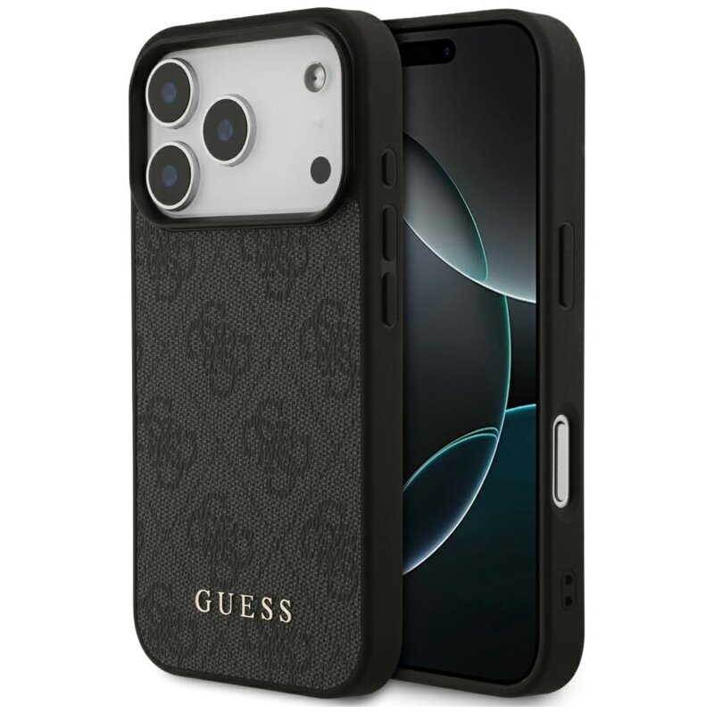 Husa originala Guess iPhone 17 Pro Hardcase 4G Classic, negru, GUHCP17LG4GFGR