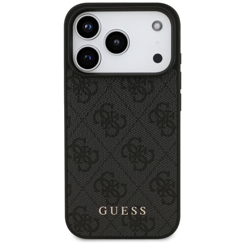 Husa originala Guess iPhone 17 Pro Hardcase 4G Classic, negru, GUHCP17LG4GFGR