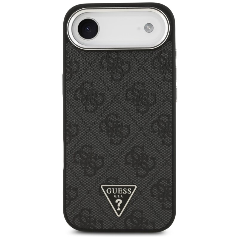 Husa originala Guess iPhone 17 Air Hardcase 4G Triangle Logo MagSafe, negru, GUHMP17MP4TSRCMK