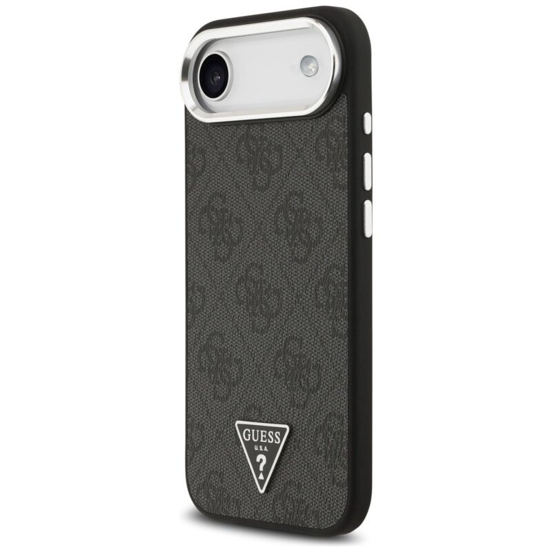 Husa originala Guess iPhone 17 Air Hardcase 4G Triangle Logo MagSafe, negru, GUHMP17MP4TSRCMK