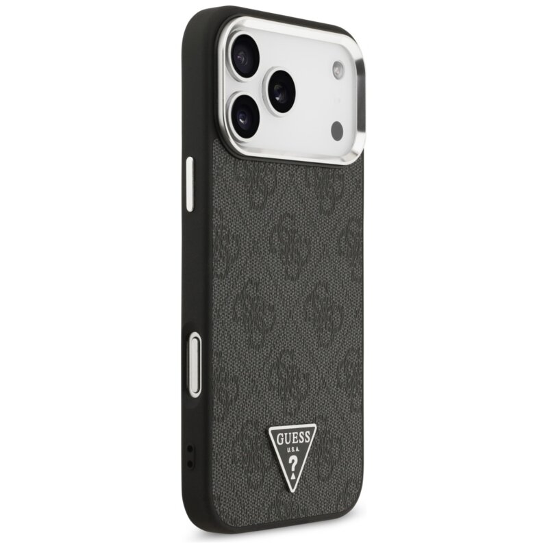 Husa originala Guess iPhone 17 Pro Max Hardcase 4G Triangle Logo MagSafe, negru, GUHMP17XP4TSRCMK