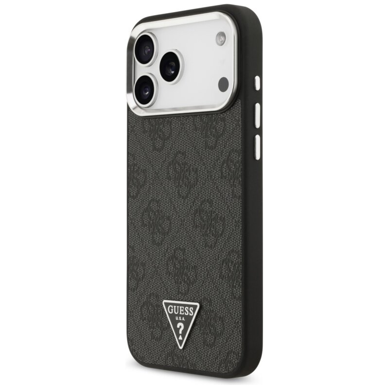 Husa originala Guess iPhone 17 Pro Max Hardcase 4G Triangle Logo MagSafe, negru, GUHMP17XP4TSRCMK