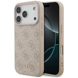 Husa originala Guess iPhone 17 Pro Hardcase 4G Classic, roz, GUHCP17LG4GFPI