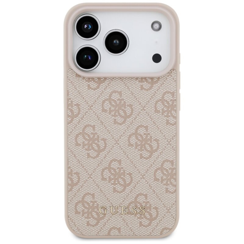 Husa originala Guess iPhone 17 Pro Hardcase 4G Classic, roz, GUHCP17LG4GFPI
